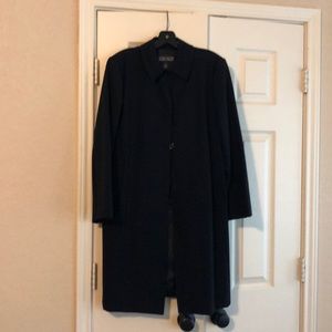 Ellen Tracy Petite Navy Trench Coat